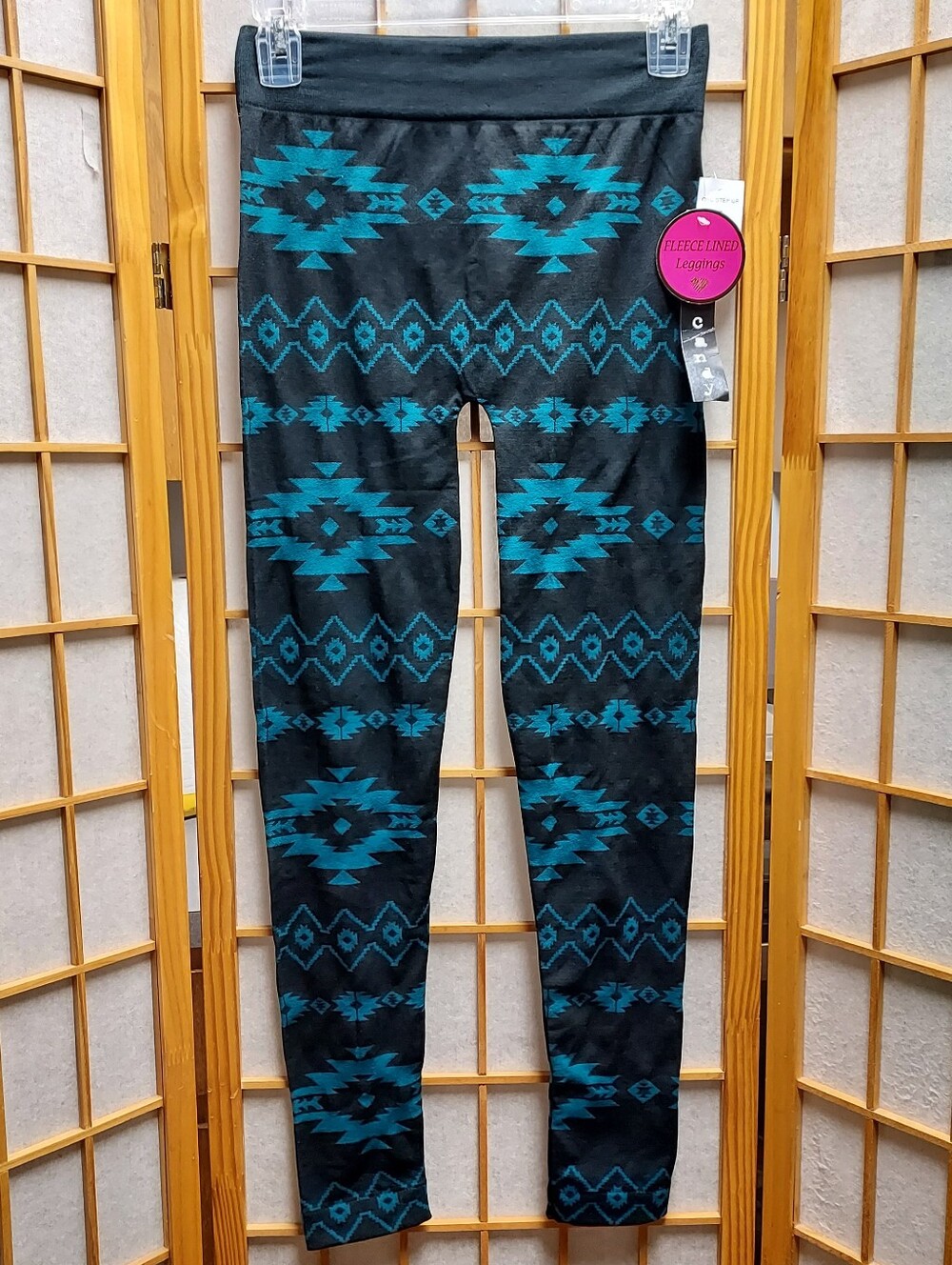 ❄️ Eye Candy SW Tribal Design Fleece Lined Leggings Juniors L/XL Womens M/L